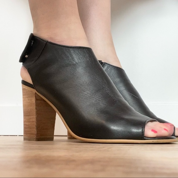 Steve Madden Black Leather Heels size 7 - Picture 8 of 9